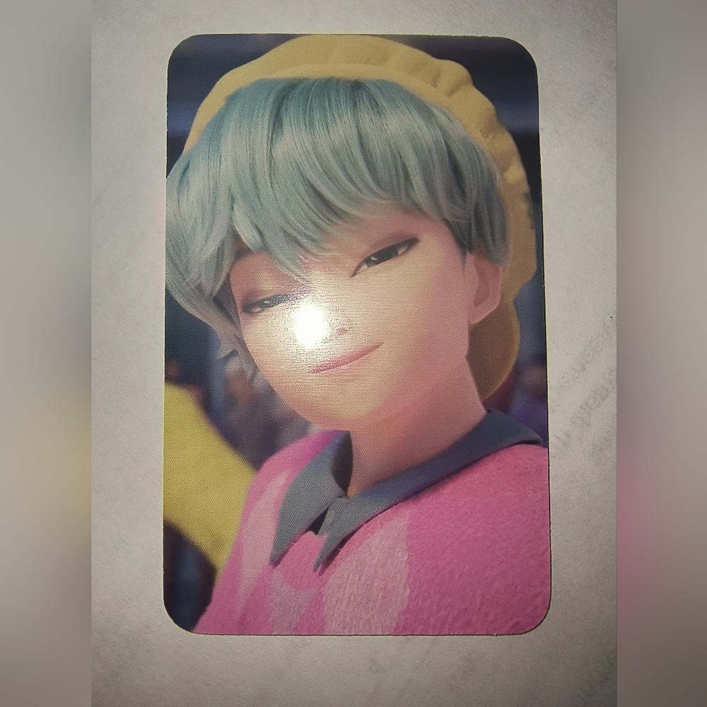 Kids Character Photo Card - Pink Outfit with Blue Hair K-Pop Demon Hunters Baby